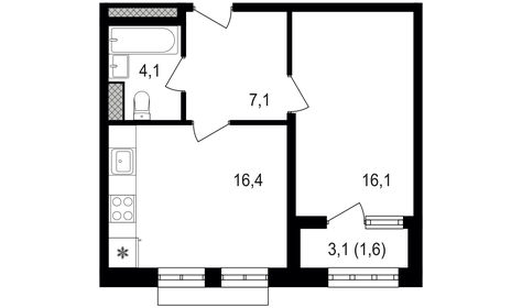 45 м², 2-комнатная квартира 14 500 000 ₽ - изображение 171