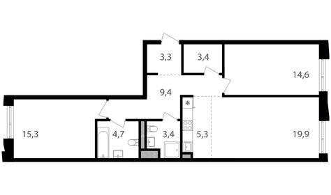 Квартира 79,3 м², 3-комнатная - изображение 1