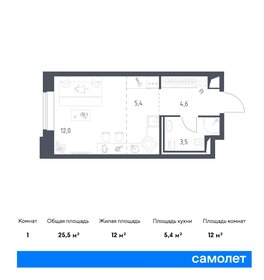 Квартира 25,5 м², студия - изображение 1