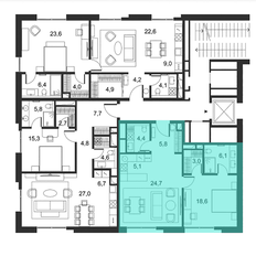 Квартира 69 м², 1-комнатные - изображение 2