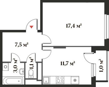 33,7 м², 1-комнатная квартира 9 300 000 ₽ - изображение 141
