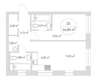 46 м², 2-комнатная квартира 13 200 000 ₽ - изображение 12