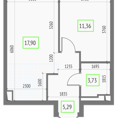 Квартира 38,3 м², 1-комнатная - изображение 2