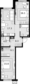 82,3 м², 3-комнатная квартира 26 790 000 ₽ - изображение 123