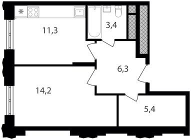 40,9 м², 1-комнатные апартаменты 10 220 910 ₽ - изображение 67