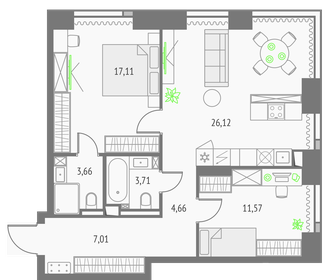 73,3 м², 2-комнатная квартира 37 025 252 ₽ - изображение 85