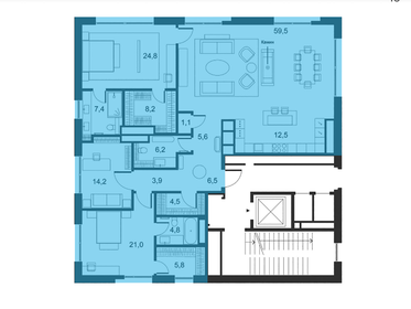 166 м², 3-комнатные апартаменты 312 000 000 ₽ - изображение 114