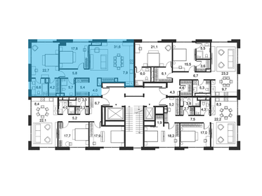 39,9 м², 1-комнатная квартира 11 800 000 ₽ - изображение 78