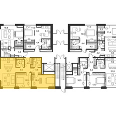 Квартира 85,8 м², 2-комнатные - изображение 2