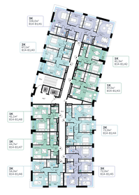 40,1 м², 2-комнатные апартаменты 25 900 000 ₽ - изображение 138