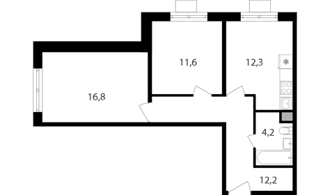 56,4 м², 2-комнатная квартира 20 275 800 ₽ - изображение 15
