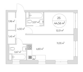 46 м², 2-комнатная квартира 13 200 000 ₽ - изображение 173