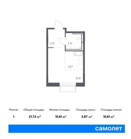 Квартира 21,7 м², студия - изображение 1