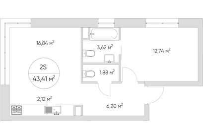 36,6 м², 1-комнатная квартира 15 713 649 ₽ - изображение 30