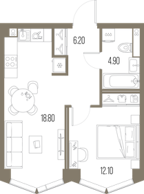 37 м², 1-комнатная квартира 12 200 000 ₽ - изображение 153