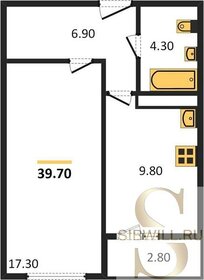 Квартира 39,7 м², 1-комнатная - изображение 1