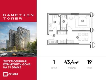 43,7 м², 1-комнатная квартира 26 618 544 ₽ - изображение 1