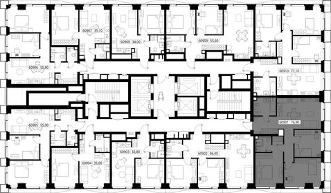 59 м², 3-комнатная квартира 11 000 000 ₽ - изображение 19