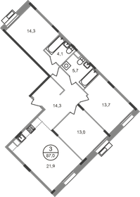 79,4 м², 3-комнатная квартира 23 600 000 ₽ - изображение 111