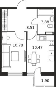 Квартира 36,1 м², 1-комнатная - изображение 1