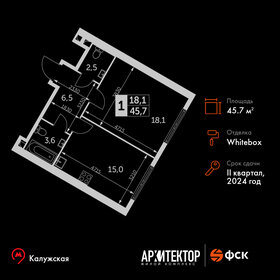 45,7 м², 1-комнатная квартира 23 000 000 ₽ - изображение 138