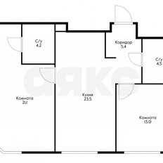 Квартира 71,7 м², 2-комнатная - изображение 2