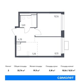 Квартира 32,7 м², 1-комнатная - изображение 1