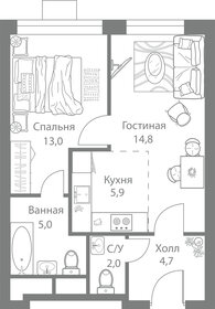 46,1 м², 2-комнатная квартира 14 088 736 ₽ - изображение 72