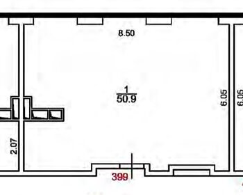 Квартира 50,3 м², 2-комнатные - изображение 3