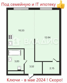 Квартира 32,7 м², 1-комнатная - изображение 2