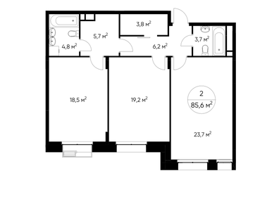 79,4 м², 3-комнатная квартира 23 600 000 ₽ - изображение 132