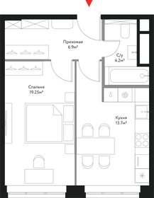 Квартира 44,1 м², 2-комнатная - изображение 1