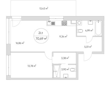 88,1 м², 3-комнатная квартира 26 000 000 ₽ - изображение 159