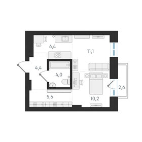 43,7 м², 2-комнатная квартира 4 790 000 ₽ - изображение 179