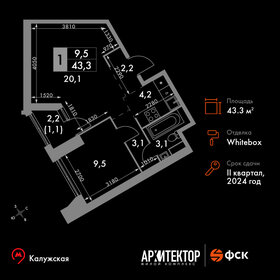 45,7 м², 1-комнатная квартира 23 000 000 ₽ - изображение 148