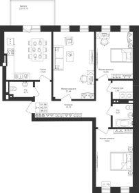 Квартира 96 м², 3-комнатная - изображение 1