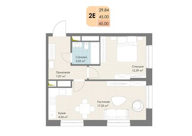 52 м², 2-комнатная квартира 9 445 000 ₽ - изображение 128