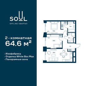 64,8 м², 2-комнатная квартира 28 473 120 ₽ - изображение 42