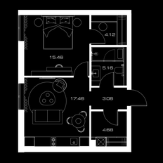 Квартира 50,5 м², 1-комнатная - изображение 2