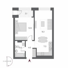 Квартира 48,5 м², 2-комнатная - изображение 3