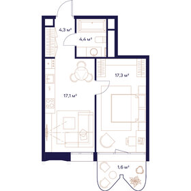 43 м², 1-комнатная квартира 24 624 000 ₽ - изображение 24