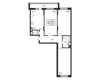 91 м², 3-комнатная квартира 11 500 000 ₽ - изображение 80