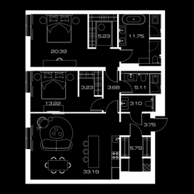 98,1 м², 3-комнатная квартира 50 110 000 ₽ - изображение 43