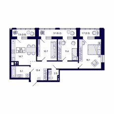 Квартира 80,6 м², 3-комнатная - изображение 2