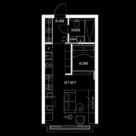 33,4 м², квартира-студия 23 647 200 ₽ - изображение 60