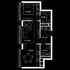 Квартира 50,8 м², 1-комнатная - изображение 2