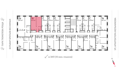 42,7 м², 1-комнатная квартира 19 000 000 ₽ - изображение 180