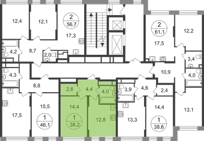 38 м², 1-комнатная квартира 11 500 000 ₽ - изображение 97