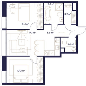 50,9 м², 2-комнатная квартира 38 526 208 ₽ - изображение 31