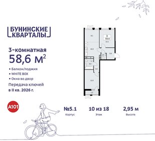 58,5 м², 3-комнатная квартира 13 249 821 ₽ - изображение 23